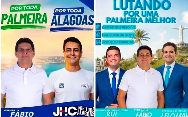 Vereador do Solidariedade em Palmeira dos Índios ignora Helô e apoia dois adversários: Rui para federal e JHC para governador