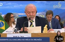 Presidente Lula discursa na abertura do G20