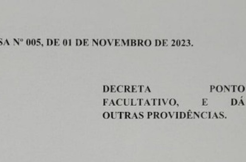 Câmara decreta ponto facultativo nesta sexta-feira (1) no Legislativo Municipal