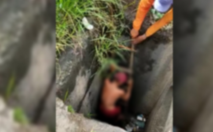 Idoso é encontrado vivo após oito dias dentro de bueiro