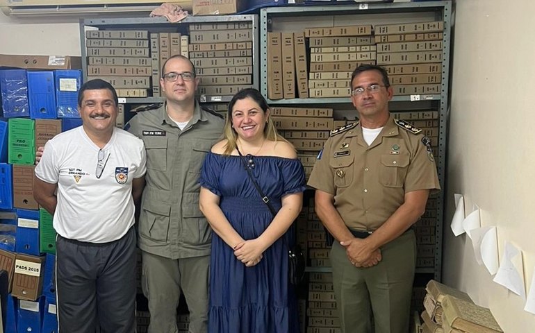 Proteção Social da PM promove reunião com representante da Ufal para tratar de arquivo
