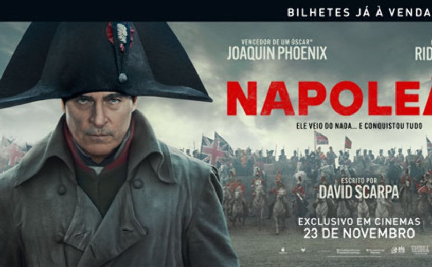 Estreia de NAPOLEÃO, épico de Ridley Scott sobre um dos maiores conquistadores de todos os tempos