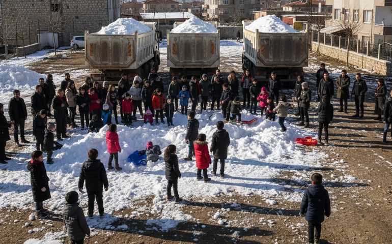 Presente inusitado de inverno chega à Turquia