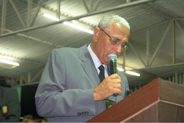 No encerramento do culto, homenagem para o pastor José Neco