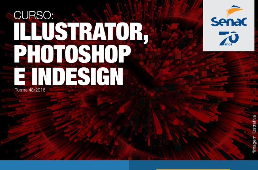 Matrículas abertas para curso 3 em 1 – Illustrator, Photoshop e InDesign