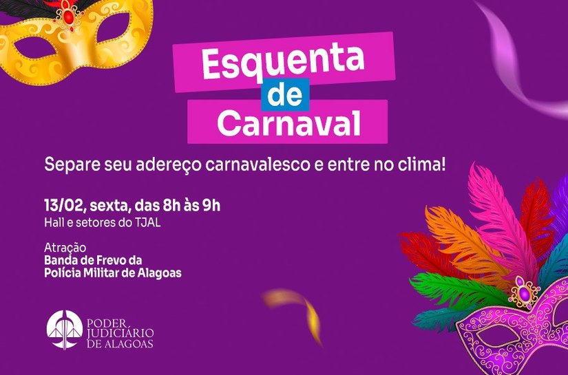 Carnaval: Banda da PM anima servidores do TJAL nesta sexta-feira (13)