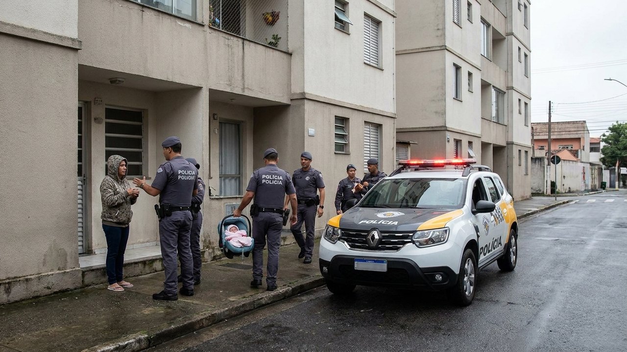 Mulher simula pedido de pizza ao 190 e bebê de 3 meses é resgatado na Grande São Paulo