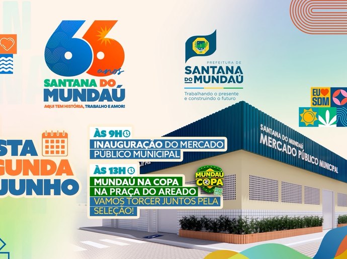 66 anos de Santana do Mundaú: prefeitura inaugura Mercado Municipal na segunda-feira (29)