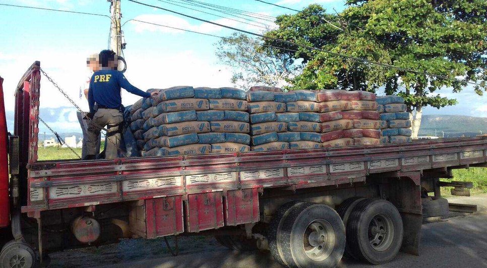 carga de cimento excesso 