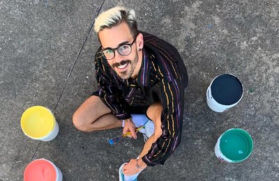 Artista alagoano realiza intervenção artística em parceria com Fábrica Ibratin
