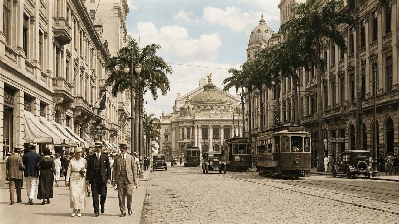 Álbum da Cidade do Rio de Janeiro, produzido em 1920, está na Biblioteca Carioca