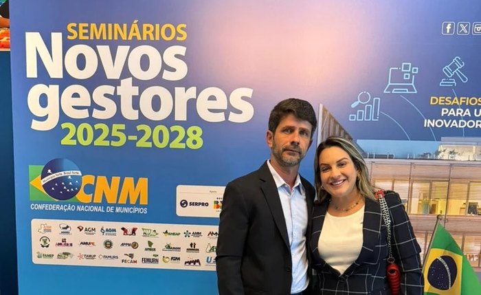 Junior Menezes e esposa, em Brasília