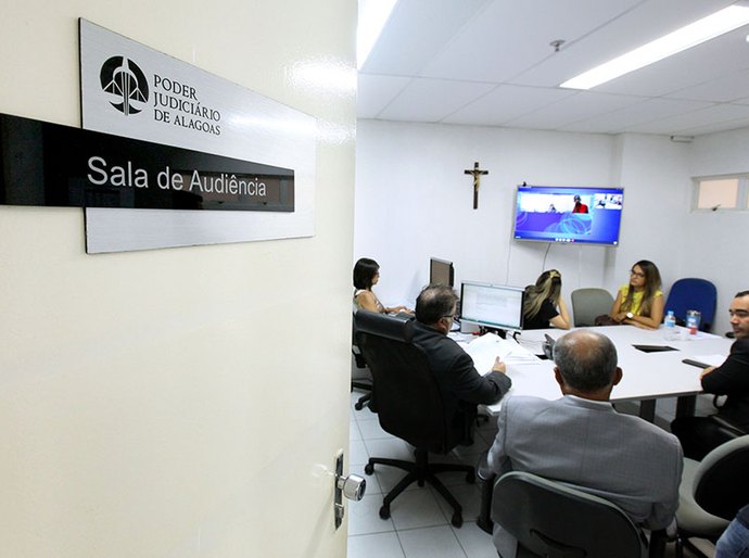 Audiências por videoconferência em Alagoas aumentam 71,8% em 2017