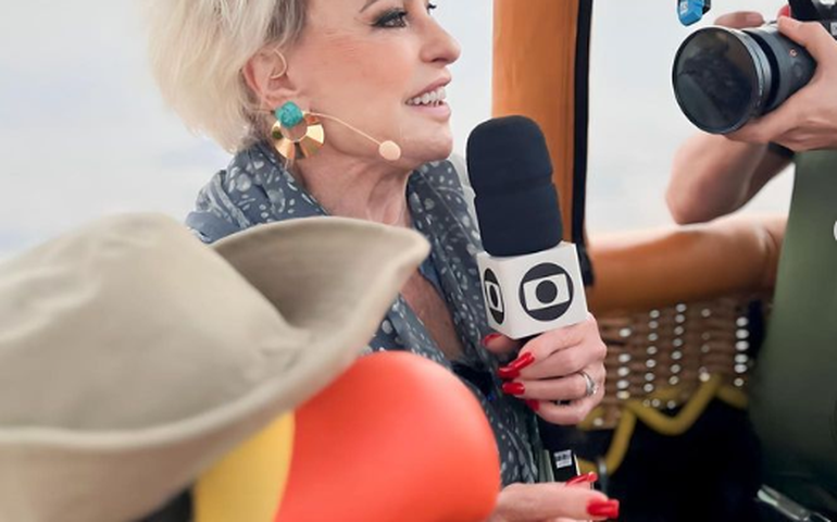 Ana Maria Braga e Louro Mané fazem passeio de balão em Dubai: 'Tombou na subida'