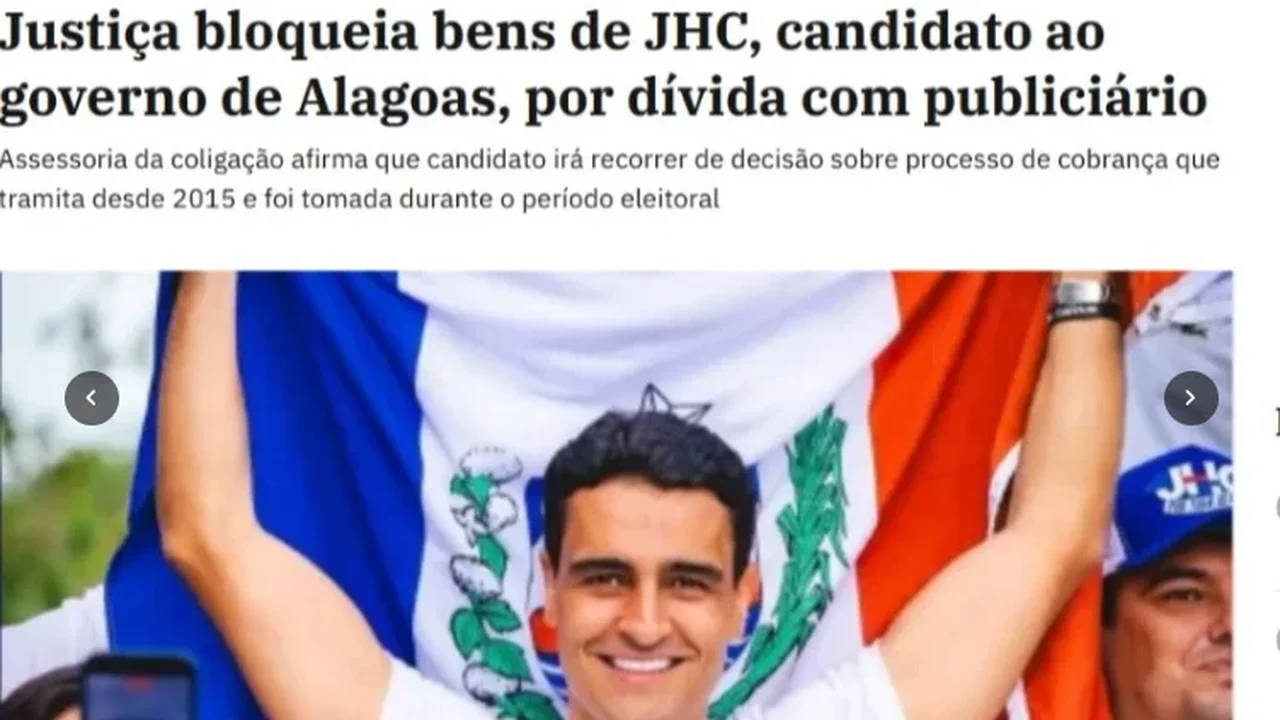 Repercussão nacional: revista Exame destaca bloqueio de contas de JHC e do pai por dívida com publicitário
