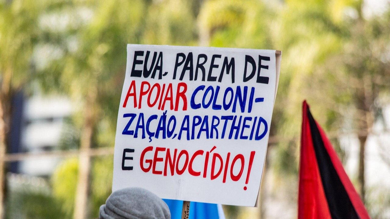 'Vigília' em São Paulo protesta contra política dos EUA em Gaza