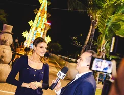 Primeira-dama realiza visita aos ambulantes durante os preparativos do Natal de Todos Nós Reprodução 