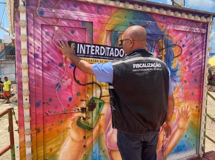 Semsc interdita parque de diversão irregular na parte alta de Maceió