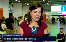 Janeiro bate recorde de turistas no Brasil