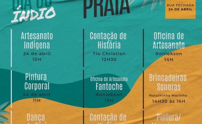 Apresentações artístico-culturais, oficinas, pintura corporal e outras atividades estão na programação Apresentações artístico-culturais, oficinas, pintura corporal e outras atividades estão na programação