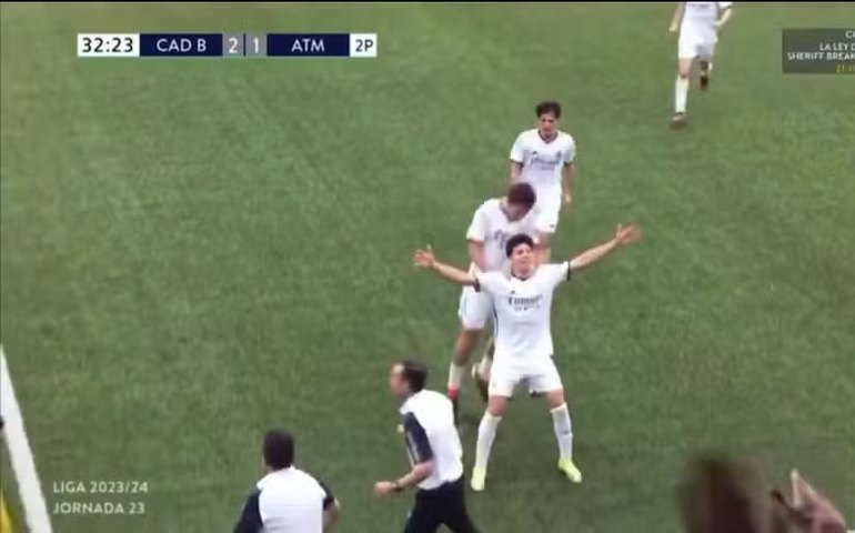 Filho de Marcelo, do Fluminense, Enzo Alves decide clássico contra Atlético de Madrid e imita comemoração de Bellingham