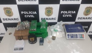 Quase 20 kg de drogas são apreendidos dentro de casa em Aracaju / Foto: Foto: Polícia Militar/SE