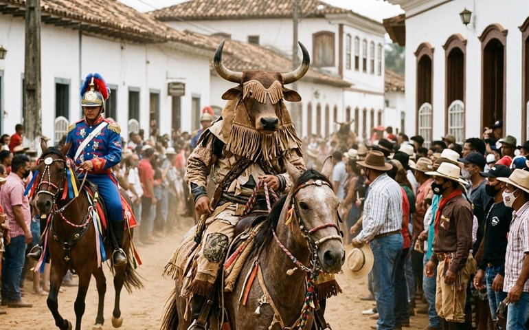 ‘Curucucus’, máscaras de boi e cavalos ornamentados: Cavalhadas de Pirenópolis completam 200 anos; conheça a festa em Goiás