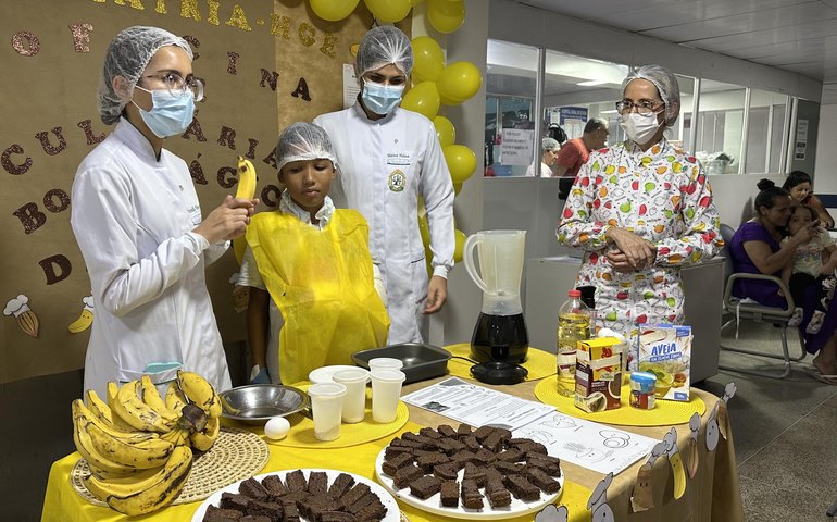 Nutricionistas do HGE ensinam crianças internadas na Pediatria a apreciar comidas saudáveis