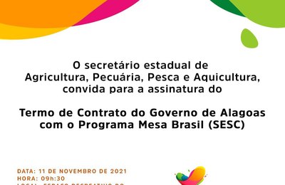 Programa Mesa Brasil: Seagri realiza parceria com Sesc Alagoas para incluir beneficiários