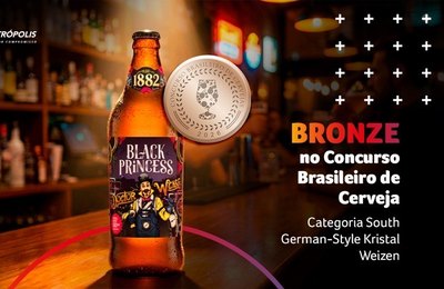 Pelo segundo ano consecutivo, Black Princess Doctor Weiss conquista medalha no Concurso Brasileiro de Cerveja