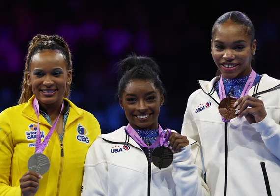 Ginástica vive novo momento com pódio formado apenas por negras