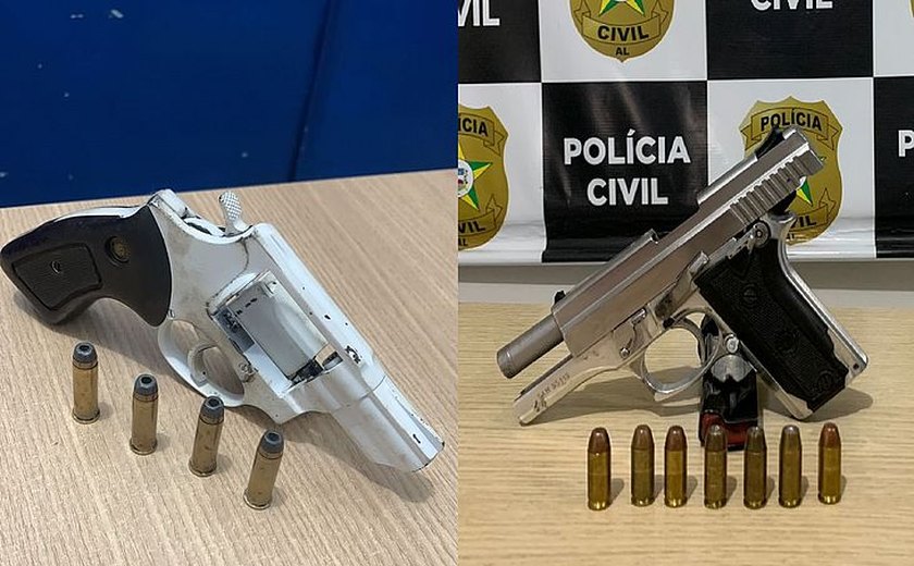 Dupla é presa ao ser flagrada com arma de fogo na Grota do Rafael