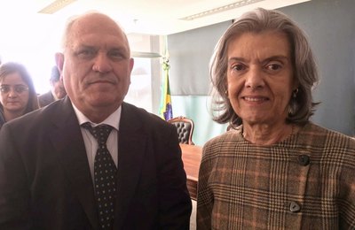 Presidente Otávio Praxedes se reúne com ministra Cármen Lúcia em Brasília 