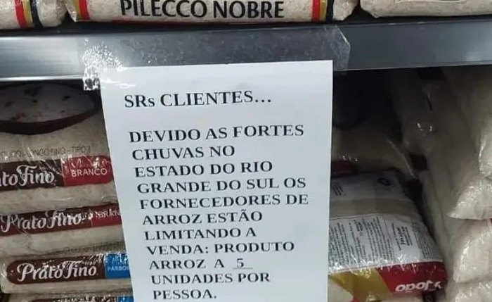 Supermercadistas começam a restringir a compra do arroz e preços podem subir