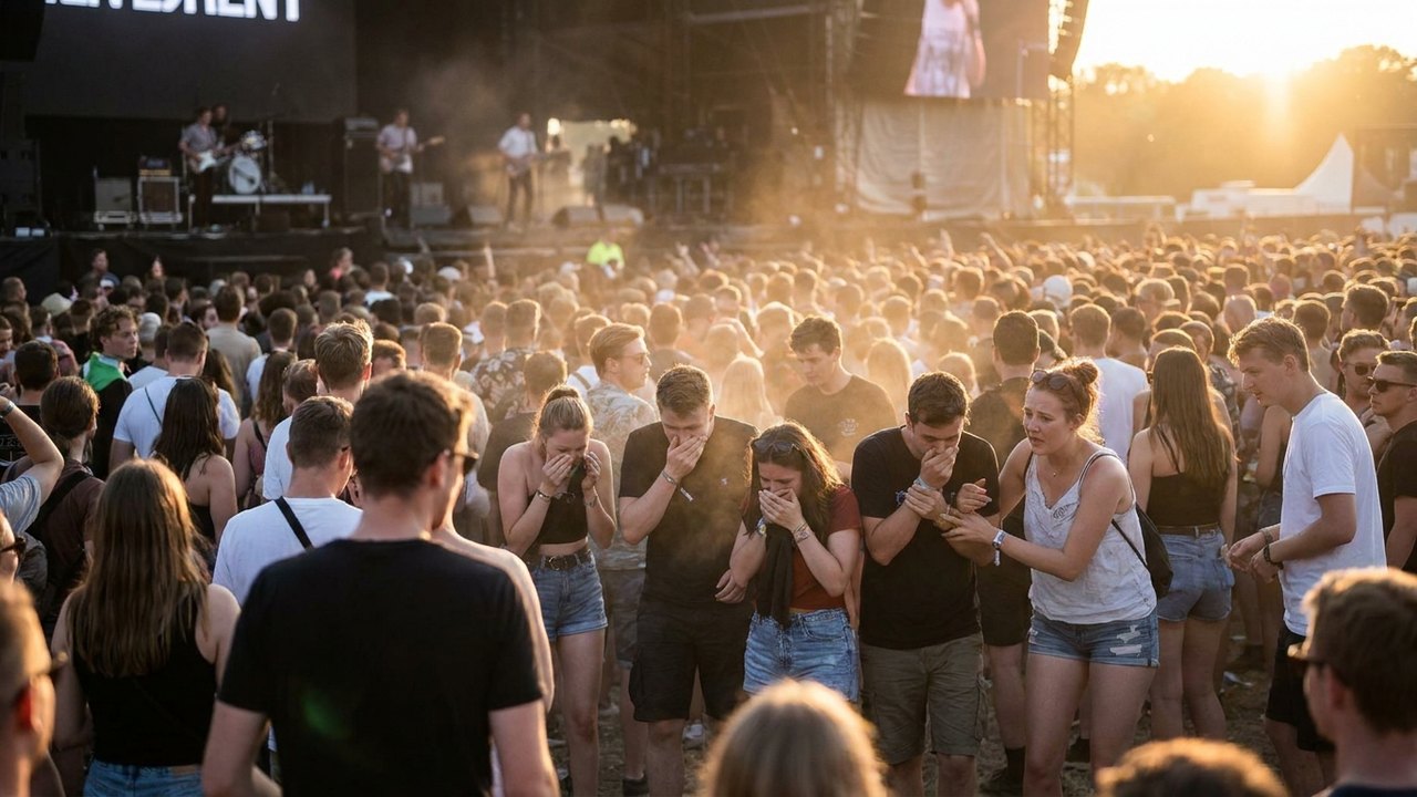 No Palco Sunset, público passa mal após spray ser lançado em roda durante show do Baiana System