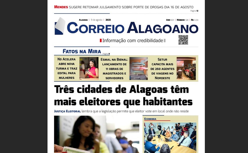 Três cidades de Alagoas têm mais eleitores que habitantes