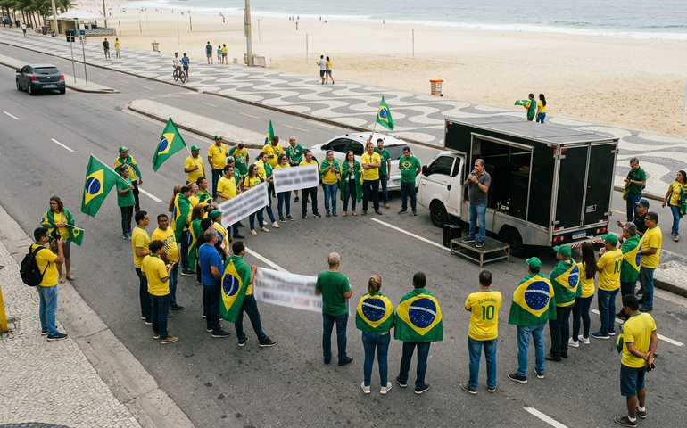 Manifestação esvaziada de bolsonaristas no Rio tem discurso de pré-candidato ao governo, críticas a Lula e ao STF
