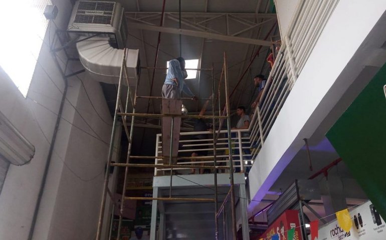 Equipes da Semtabes reforçam manutenções em mercados, Shopping Popular e Centro Pesqueiro