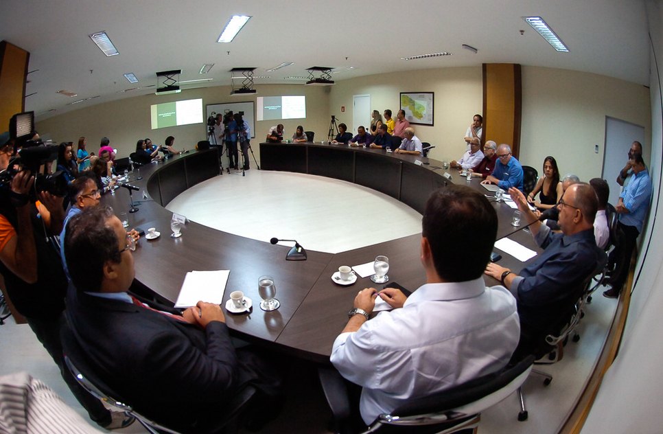Coletiva de imprensa projeto reforma administrativa do governador Belivaldo Chagas / Foto: Marcos Rodrigues/ASN