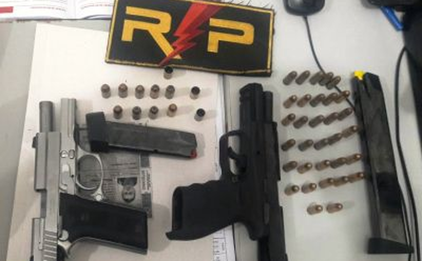 Operação conjunta entre PM e PC apreende duas pistolas em Arapiraca