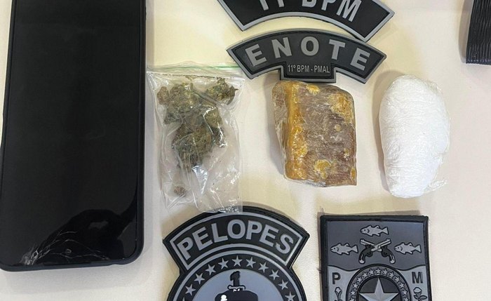 Suspeito transportava 111 gramas de entorpecentes escondidos em uma bolsa