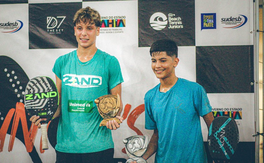 Baiano leva título no primeiro dia de torneio internacional juvenil de Beach Tennis em Salvador (BA)