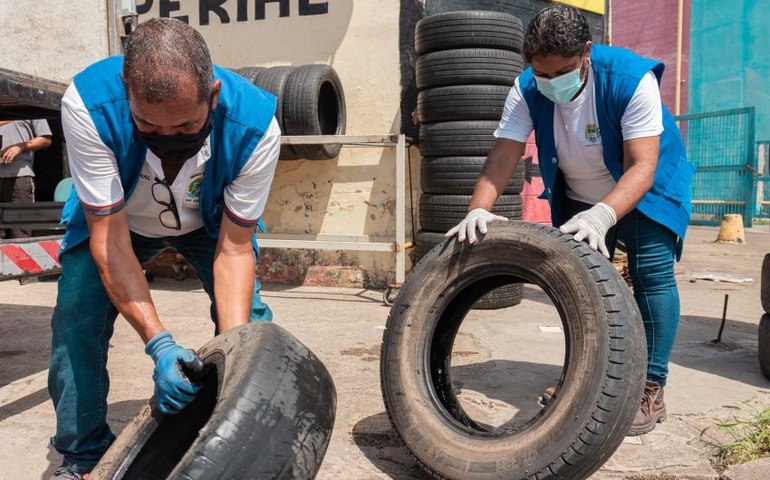 Saúde inicia Mutirão de Coleta de Pneus em borracharias nesta quinta-feira (5)