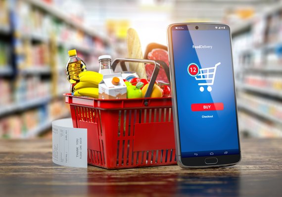 Consumidores trocam supermercados por compras online
