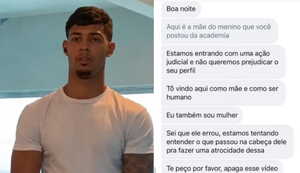 Mulher que se identificou como mãe do acusado se manifestou