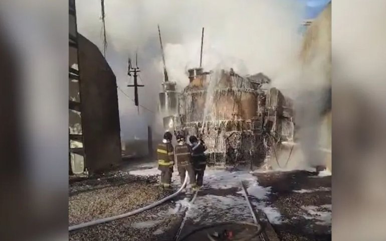 Incêndio atinge subestação de energia em Embu-Guaçu