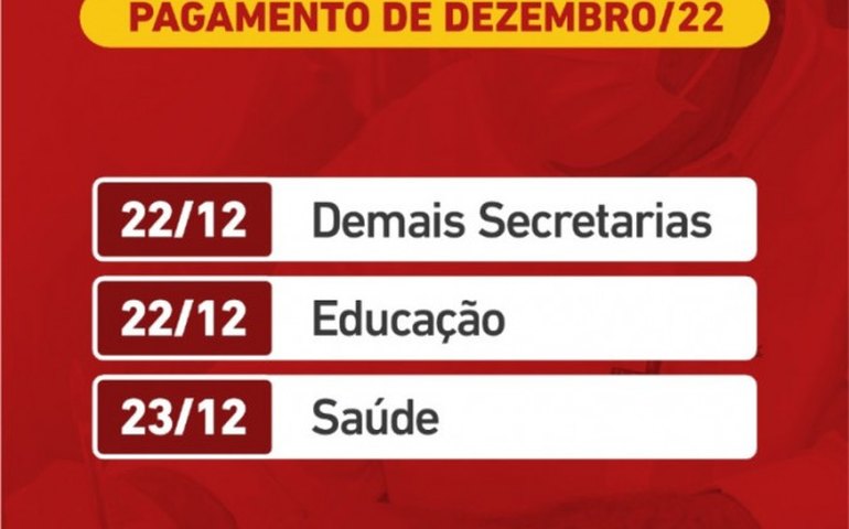 Salário de dezembro dos servidores da Prefeitura de Penedo será pago antes do Natal
