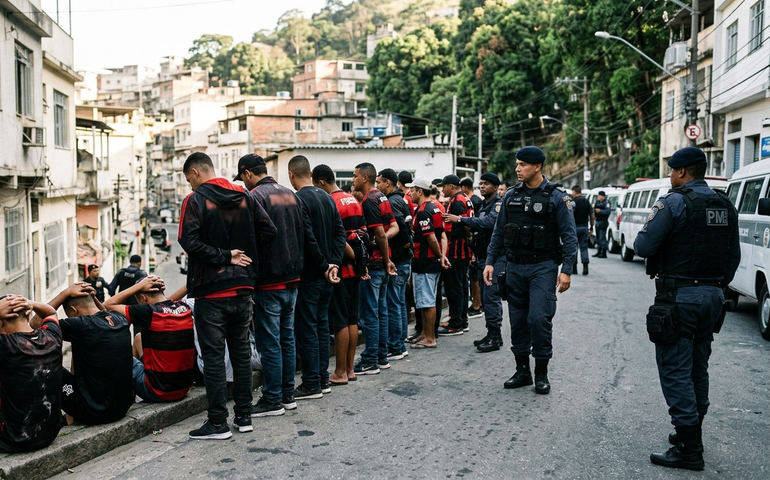 PM prende 37 membros de torcida organizada do Flamengo antes de clássico contra o Fluminense