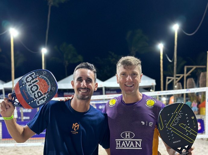 André Baran joga o Macena Open de Beach Tennis em Alagoas, a partir desta quinta (30)