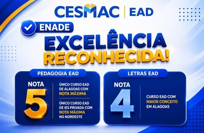 ENADE reconhece excelência das licenciaturas EAD do Cesmac com destaque regional